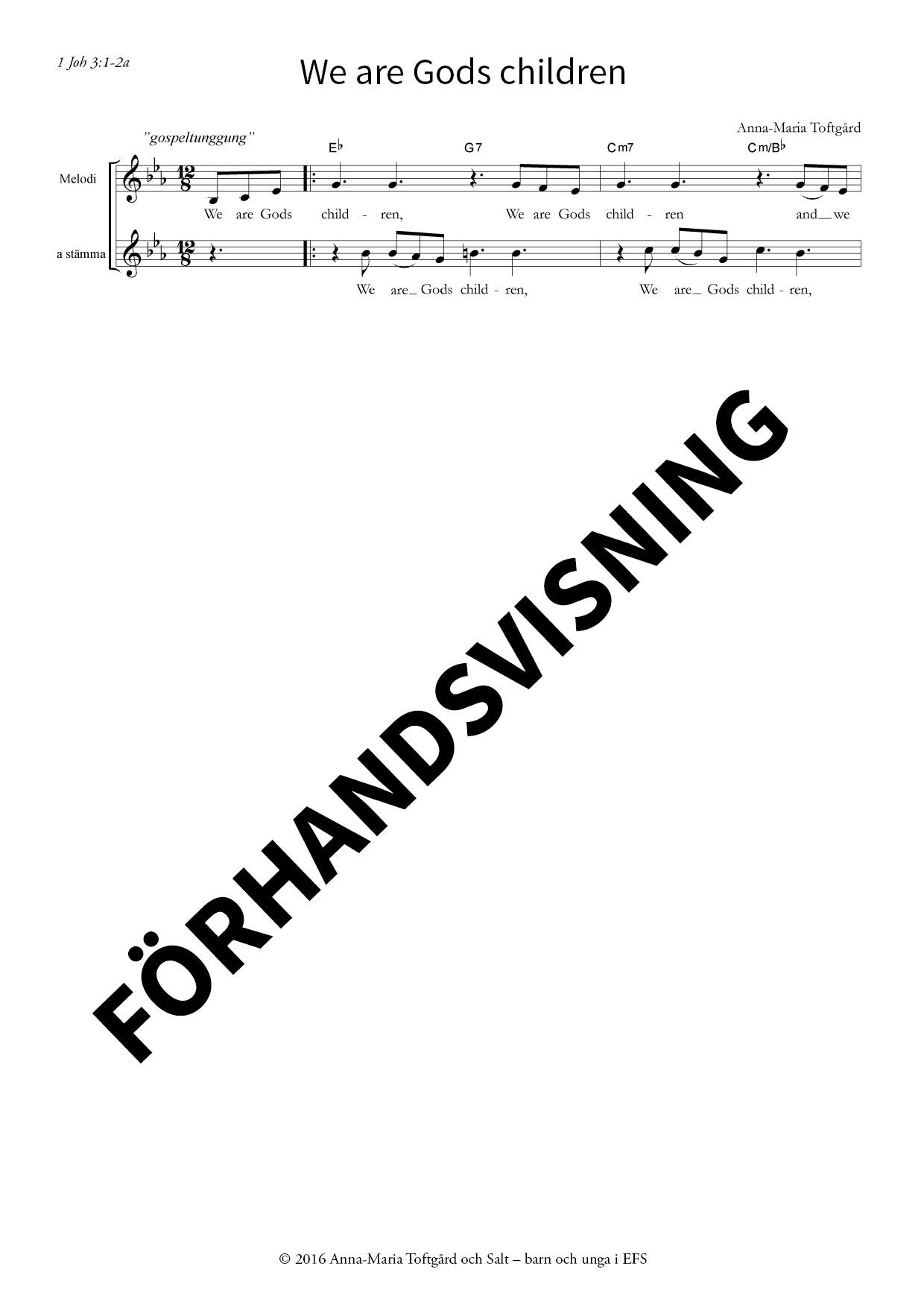 We are God's children (PDF-not)